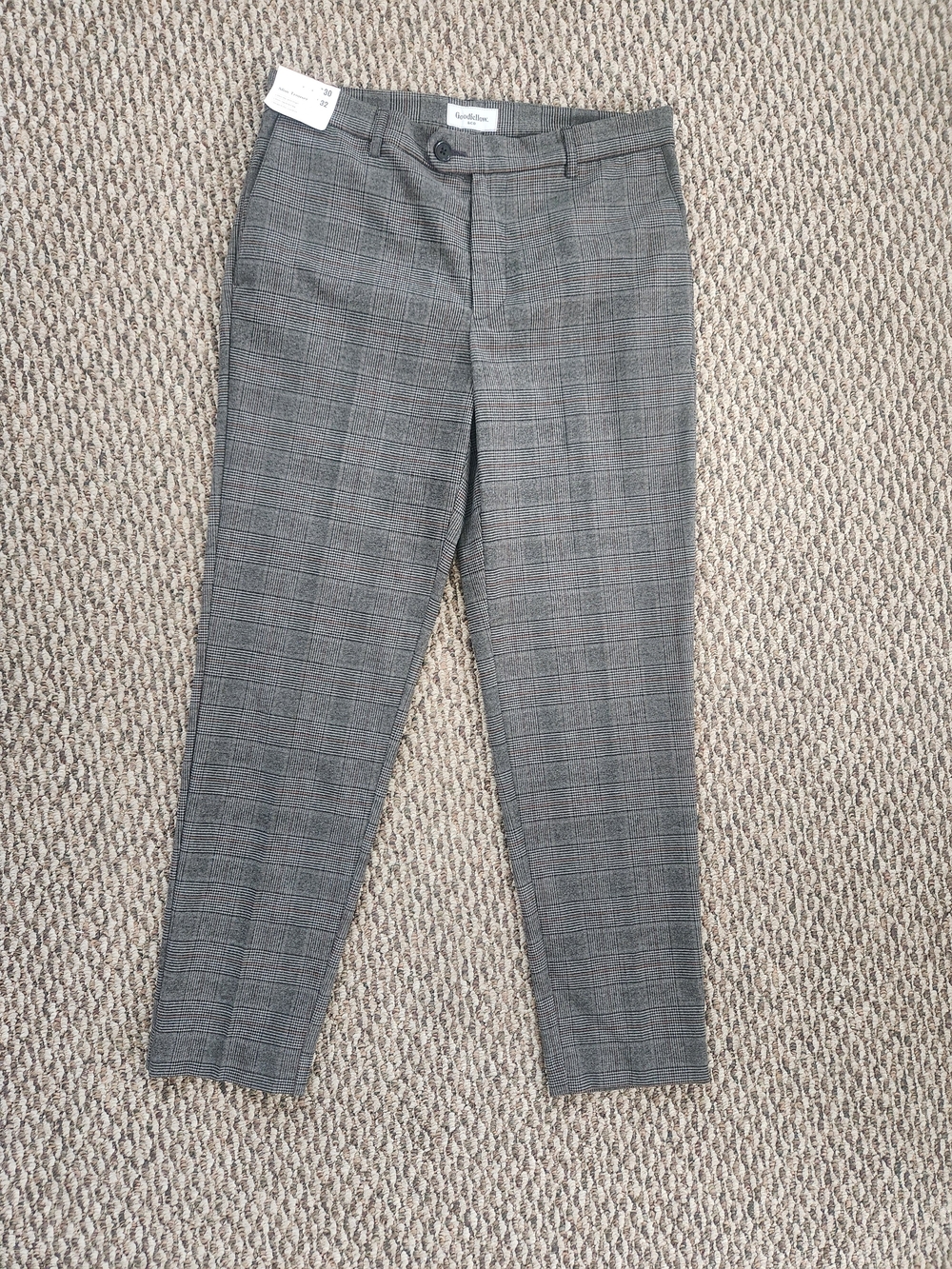 Goodfellow & Co Gray Plaid Men's Dress Pants 30x32 Business Casual Chic